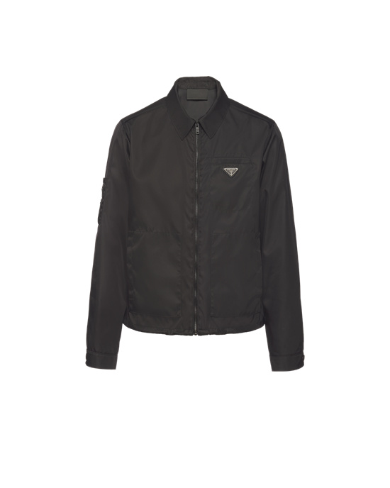 Prada Re-nylon Blouson Jacket Svarte | 017-PIFDBY