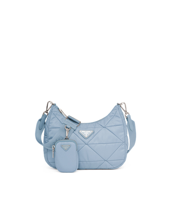 Prada Re-nylon Padded Hobo Bag Celeste | 583-QTXKLI