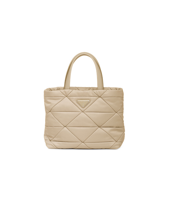 Prada Re-nylon Padded Tote Bag Beige | VAJFHP154