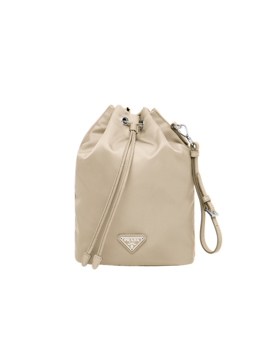 Prada Re-nylon Pouch Beige | 451-OYJUHT