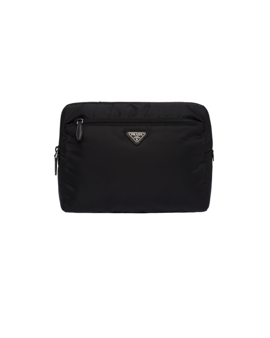 Prada Re-nylon Pouch Svarte Blå | 641-TXWLCD