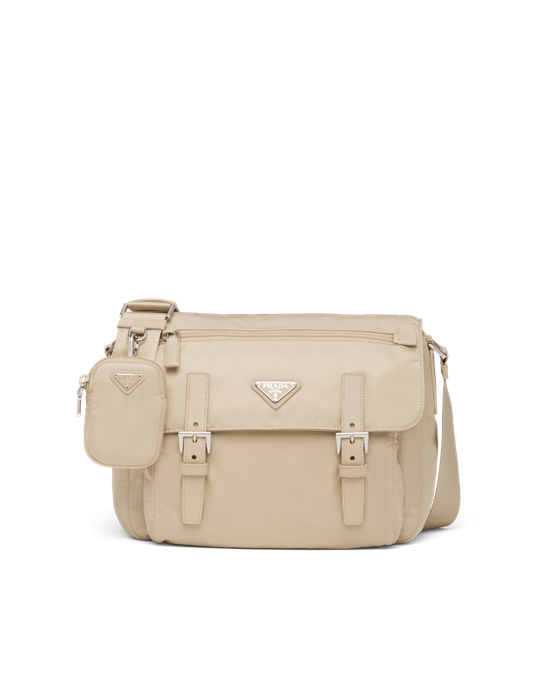 Prada Re-nylon Shoulder Bag Beige | 354-GVKFJQ