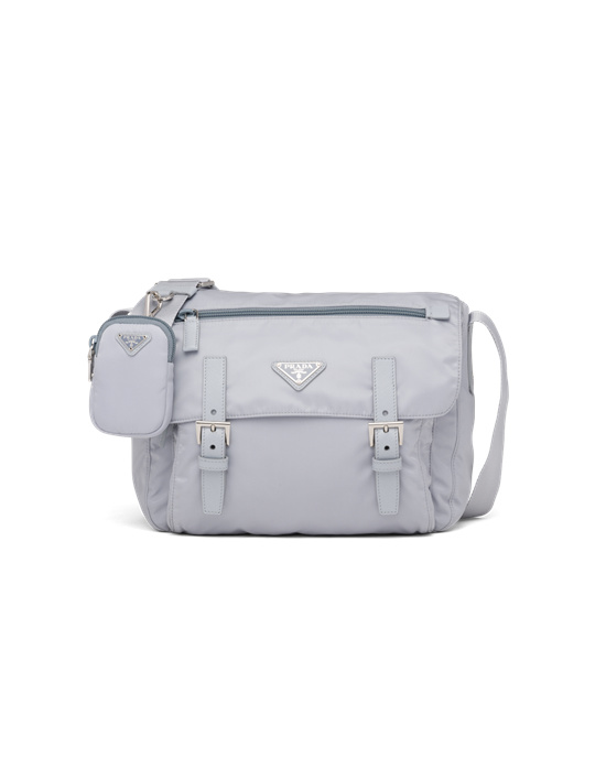 Prada Re-nylon Shoulder Bag Blå | 836-QZPOLV