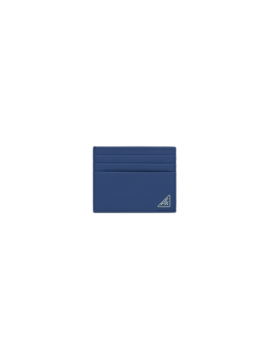 Prada Saffiano Lær Card Holder Bluette | 816-NZMSGD