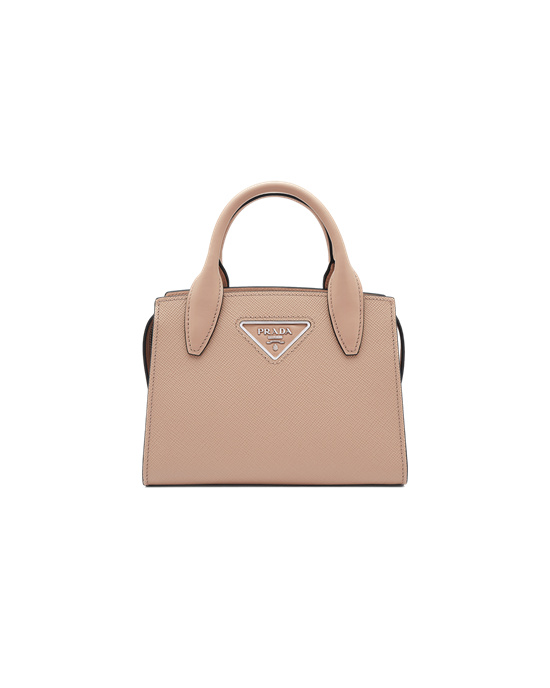 Prada Saffiano Lær Prada Kristen Handbag Beige | NXDTUG037