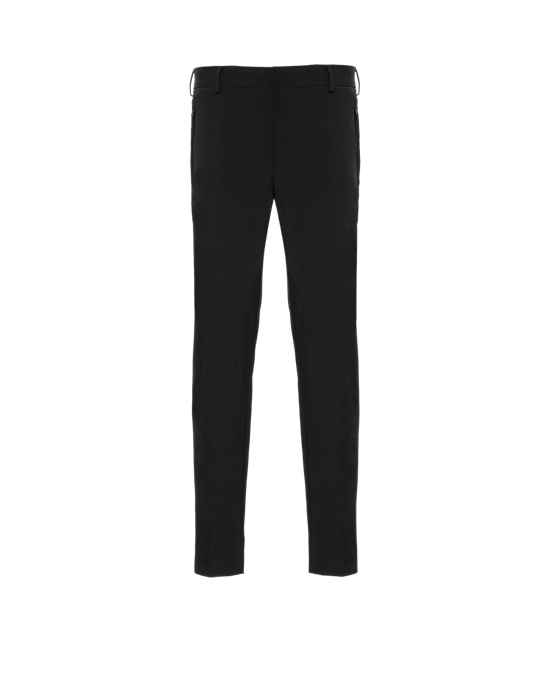 Prada Stretch Technical Fabric Trousers Svarte | MLFSTG513