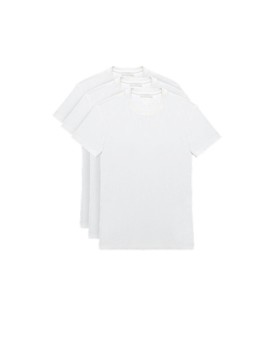 Prada Three Pack Bomull Jersey T-shirts Hvite | DFJYEM106