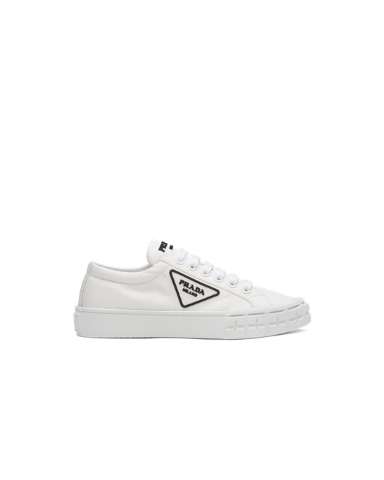 Prada Wheel Re-nylon Gabardine Sneakers Hvite | IKPSGQ293