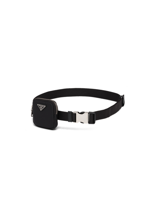 Prada Woven Nylon Belt Svarte | 365-GOERHN